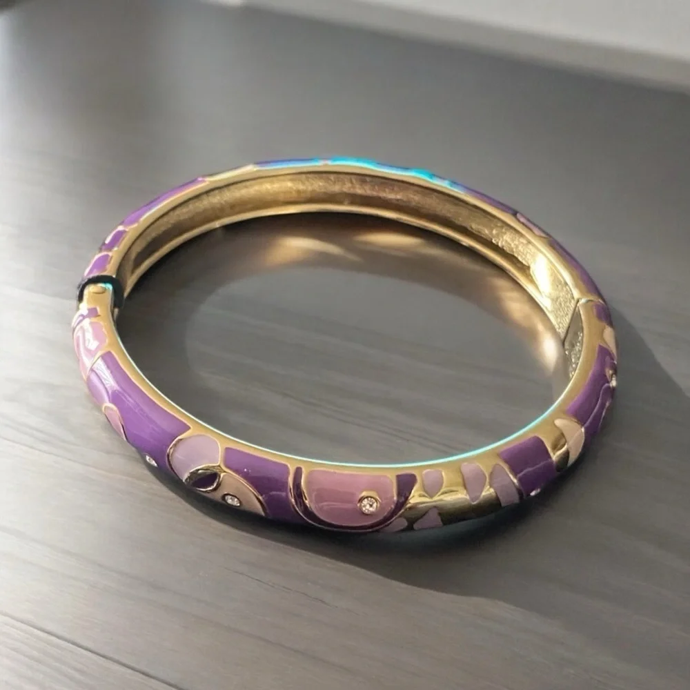 NWT-NORDSTROM-SEQUIN-GOLD AND PURPLE BANGLE